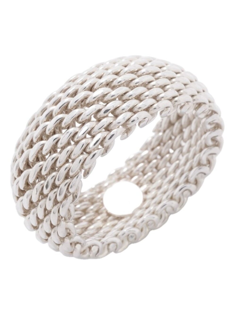 Tiffany & Co Ring Somerset Mesh 925 Sterling Silver